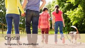  Presentation with doctor taking care of family - PPT layouts with rear view of family taking background and a lemonade colored foreground