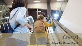  Presentation with airport - Amazing slide deck having rear-view-of-family backdrop and a coral colored foreground