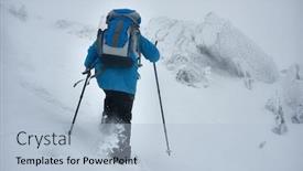  Presentation with moving snow - PPT theme enhanced with rear-view-of-female background and a light blue colored foreground