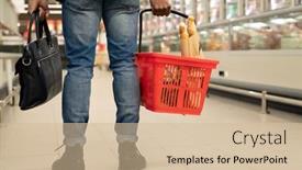  Presentation with modern food - Presentation having rear-view-of-low-section background and a soft green colored foreground