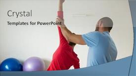  Presentation with student health - Presentation consisting of rear-view-of-male-instructor background and a light gray colored foreground