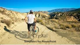  Presentation with bike - Slide set featuring rear-view-of-man background and a yellow colored foreground