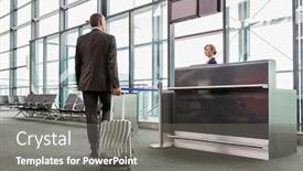  Presentation with rear view of bodyguard - Theme enhanced with rear-view-of-mature-businessman background and a gray colored foreground