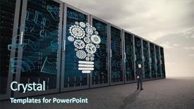  Presentation with landscape desert - PPT theme enhanced with rear view of mature businessman posing against desert landscape background and a wine colored foreground