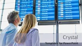  Presentation with flight - Slide deck with rear-view-of-mature-man background and a light blue colored foreground