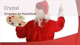  Presentation with painting walls paint roller - Amazing slides having rear-view-of-santa-claus backdrop and a lemonade colored foreground