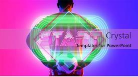  Presentation with beginnings - Slide set having rear-view-of-start-text background and a coral colored foreground