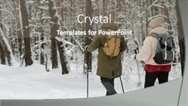  Presentation with weekend - Presentation theme enhanced with rear-view-of-traveling-mature background and a gray colored foreground