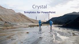  Presentation with female - Slide set with rear-view-of-two-female background and a sky blue colored foreground