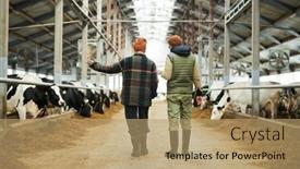  Presentation with maintain - Slide set enhanced with rear-view-of-two-young background and a coral colored foreground