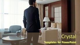  Presentation with elegant star - Presentation featuring rear-view-of-white-collar background and a tawny brown colored foreground