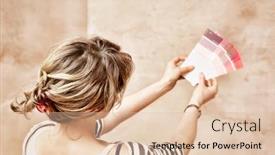  Presentation with woman in pain - PPT layouts consisting of rear-view-of-woman-holding background and a lemonade colored foreground