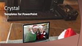  Presentation with lockdown - Slide deck with rear-view-of-woman background and a wine colored foreground