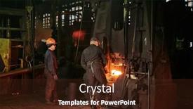  Presentation with working - Theme with rear-view-of-workers-working background and a wine colored foreground