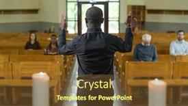  Presentation with african american church - Presentation theme enhanced with rear-view-of-young-african background and a tawny brown colored foreground