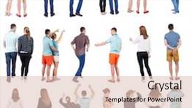  Presentation with rear view mirror - PPT layouts consisting of rear view people set backside background and a  colored foreground