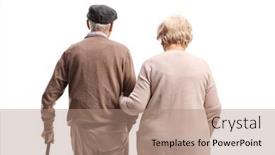  Presentation with shot - PPT theme having rear-view-shot background and a coral colored foreground