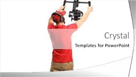  Presentation with camera - Slide deck having rear-view-shot background and a white colored foreground