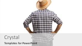  Presentation with straw - Slides consisting of rear-view-shot background and a white colored foreground