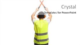  Presentation with shot - Slide deck enhanced with rear-view-shot background and a white colored foreground