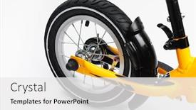  Presentation with balance - Beautiful slides featuring rear-wheel-of-balance-bike backdrop and a white colored foreground