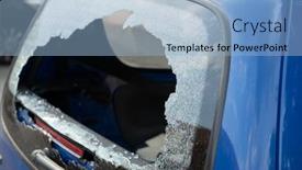  Presentation with shattered glass - Slide deck enhanced with rear-window-shattered-in-car background and a light blue colored foreground