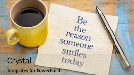  Presentation with today - Cool new presentation design with reason someone smiles today backdrop and a coral colored foreground