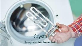  Presentation with hand washing - Audience pleasing slide deck consisting of calc - washing machine repair hand backdrop and a light blue colored foreground