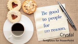  Presentation with people disabilities - Audience pleasing slide deck consisting of reasoning - be good to people backdrop and a soft green colored foreground