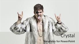  Presentation with egyptian man in make up - Beautiful theme featuring rebellion - portrait of an angry young backdrop and a light gray colored foreground