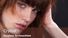  Presentation with hair - Audience pleasing presentation theme consisting of rebellious-woman-with-unkempt-hair backdrop and a tawny brown colored foreground