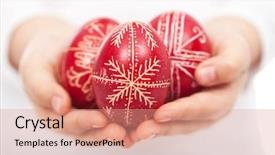  Presentation with patterns - Audience pleasing presentation design consisting of reborn - child hands holding dyed traditional backdrop and a coral colored foreground