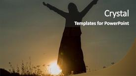  Presentation with silhoutte married couples summit - Cool new theme with reborn - silhoutte of happy guy enjoying backdrop and a  colored foreground