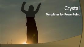  Presentation with silhoutte married couples - Slides having reborn - silhoutte of happy guy enjoying background and a  colored foreground