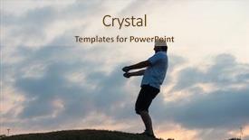  Presentation with self - Beautiful PPT layouts featuring reborn - silhoutte of happy guy enjoying backdrop and a lemonade colored foreground