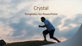  Presentation with self defense pepper spray - Theme featuring reborn - silhoutte of happy guy enjoying background and a sky blue colored foreground