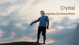  Presentation with self - PPT layouts consisting of reborn - silhoutte of happy guy enjoying background and a lemonade colored foreground