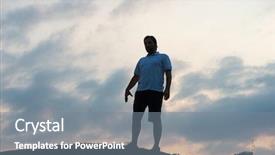  Presentation with silhoutte married couples summit - Amazing PPT layouts having reborn - silhoutte of happy guy enjoying backdrop and a gray colored foreground