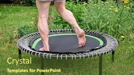  Presentation with feet - Theme featuring rebounding-concept-feet-and-legs background and a tawny brown colored foreground