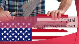  Presentation with rebuild - Colorful PPT layouts enhanced with rebuild-united-states-of-america backdrop and a red colored foreground