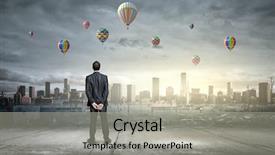  Presentation with disaster - Beautiful presentation theme featuring rebuilding disaster - rear view of businessman looking backdrop and a  colored foreground