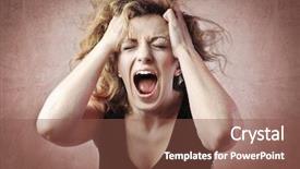  Presentation with lactation young woman breastfeeding - Colorful presentation theme enhanced with rebuke - furious young woman screaming backdrop and a tawny brown colored foreground