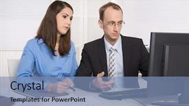  Presentation with harassment workplace - Cool new PPT theme with rebuke - gossip and harassment under business backdrop and a teal colored foreground