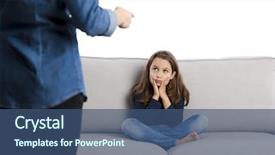  Presentation with behavior - Slide deck having rebuke - grown up rebuking a little background and a ocean colored foreground