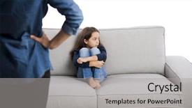  Presentation with behavior - Beautiful PPT theme featuring rebuke - grown up rebuking a little backdrop and a light gray colored foreground