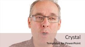  Presentation with someone researching from a computer - Presentation theme enhanced with rebuke - man threatening someone background and a coral colored foreground