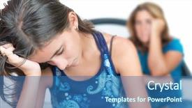  Presentation with teenage girl - Amazing theme having rebuke - teenage problems depressed teenage girl backdrop and a ocean colored foreground