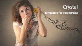  Presentation with weird psychology - PPT theme featuring rebuke - weird call background and a violet colored foreground