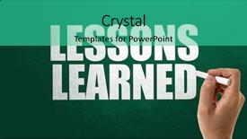  Presentation with lessons learned - Presentation theme enhanced with recap - lessons learned background and a teal colored foreground