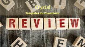  Presentation with review - Colorful theme enhanced with recapitulate - wooden blocks with the text backdrop and a violet colored foreground